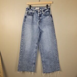 Unpublished Women's Jeans‎ Size 25 High Rise Straight Leg Raw Hem Light Wash